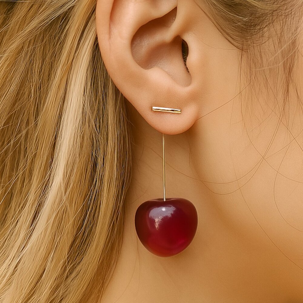 Anthro Cherry Drop Earrings